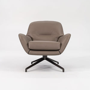 2020 Jensen Chair by Rodolfo Dordoni for MInotti in Grey / Beige Leather