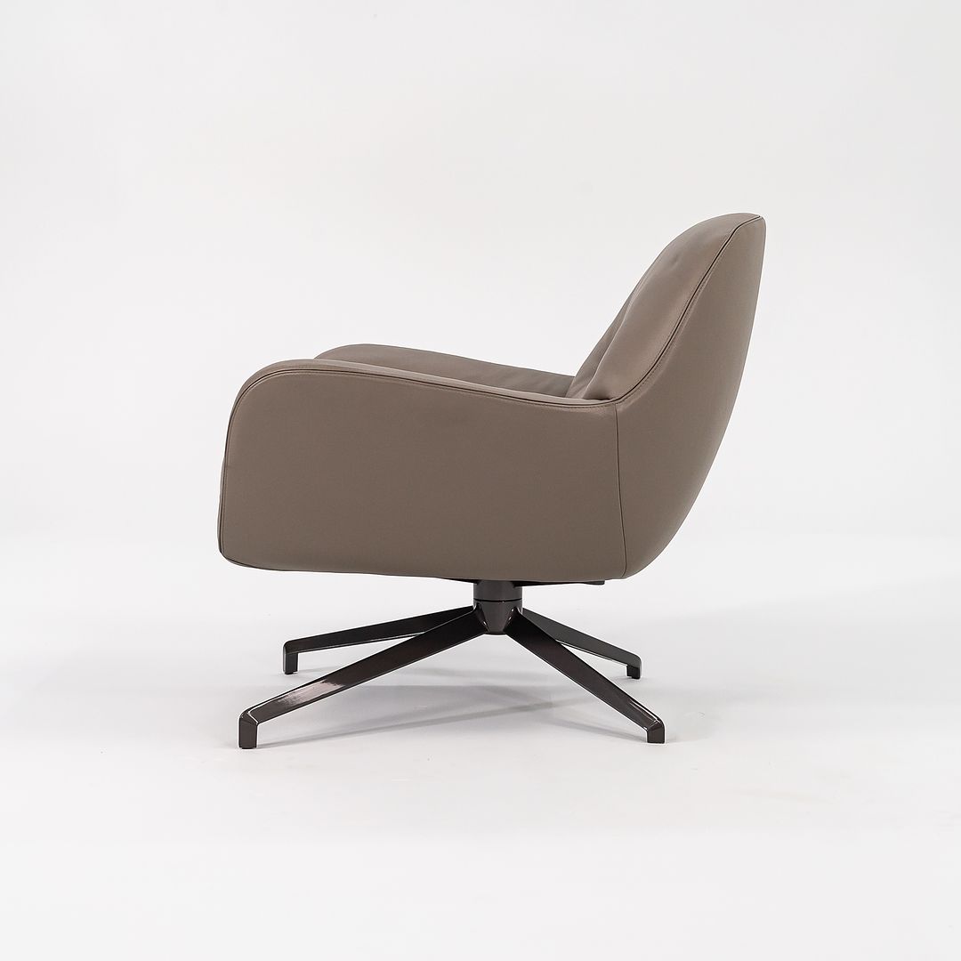 2020 Jensen Chair by Rodolfo Dordoni for MInotti in Grey / Beige Leather