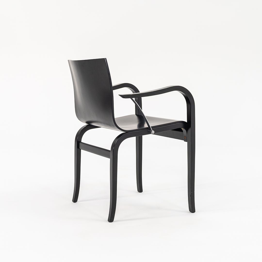 1989 Set of Four Ginotta Dining Chairs by Enrico Franzolini for Crassevig / Knoll in Ebonized Wood