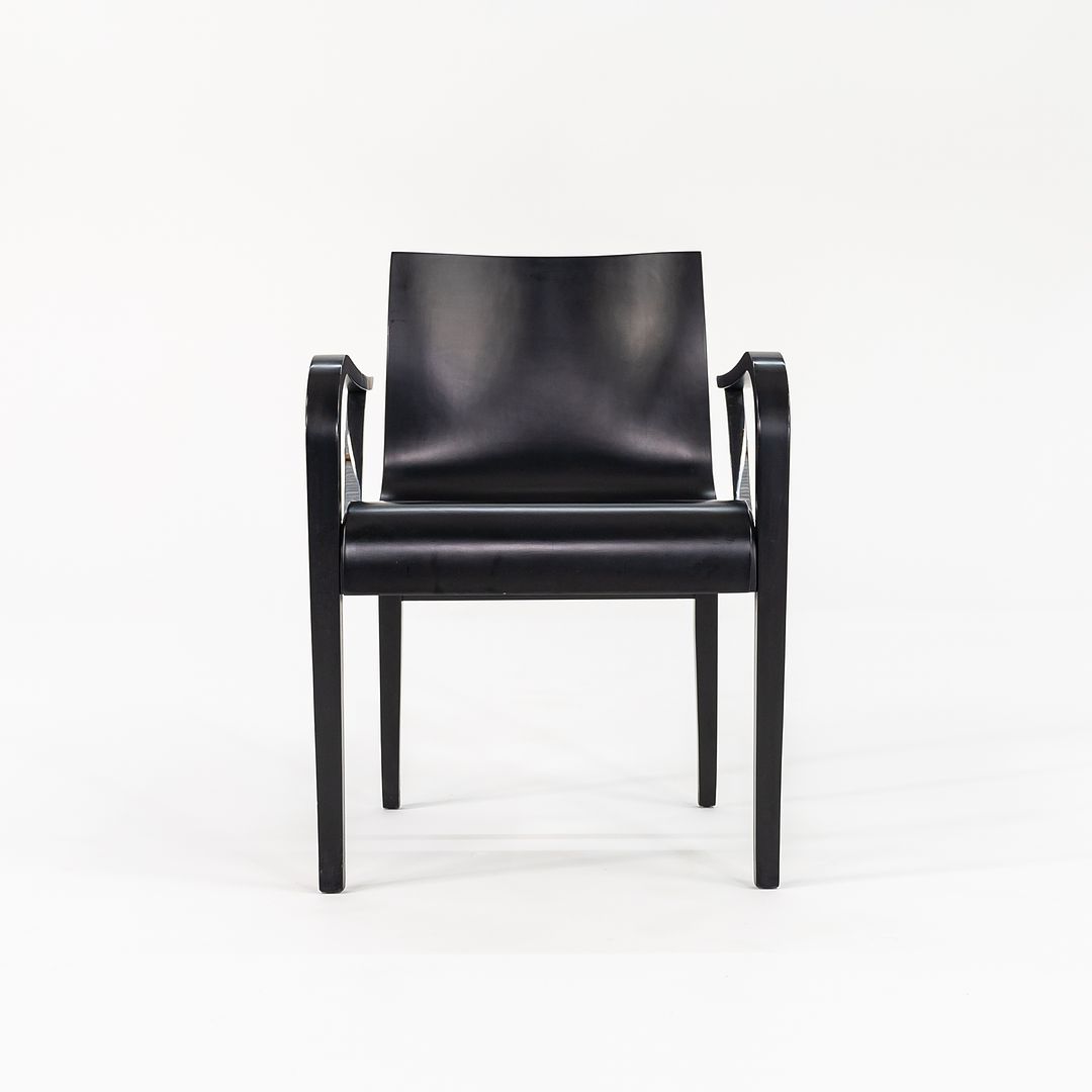 1989 Set of Four Ginotta Dining Chairs by Enrico Franzolini for Crassevig / Knoll in Ebonized Wood