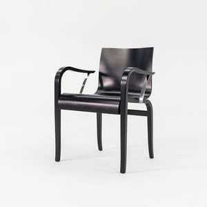 1989 Set of Four Ginotta Dining Chairs by Enrico Franzolini for Crassevig / Knoll in Ebonized Wood