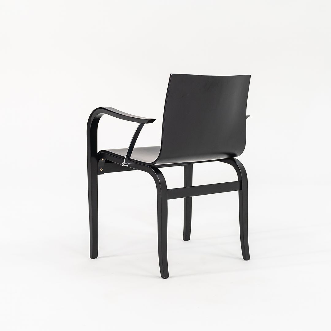 1989 Set of Four Ginotta Dining Chairs by Enrico Franzolini for Crassevig / Knoll in Ebonized Wood