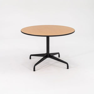 2011 Herman Miller Eames Contract Dining / Cafe Table with 42 inch Round Faux Oak Top 3x Available