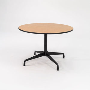 2011 Herman Miller Eames Contract Dining / Cafe Table with 42 inch Round Faux Oak Top 3x Available