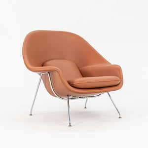 1990s Womb Chair and Ottoman, Models 70L and 74Y, by Eero Saarinen for Knoll in Cognac Leather