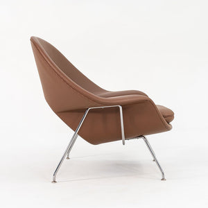 1980s Knoll Womb Chair And Ottoman, Models 70L and 74Y, by Eero Saarinen For Knoll with New Brown Leather Upholstery