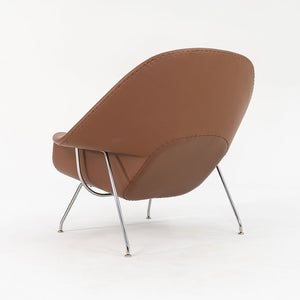 1980s Knoll Womb Chair And Ottoman, Models 70L and 74Y, by Eero Saarinen For Knoll with New Brown Leather Upholstery