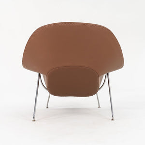 1980s Knoll Womb Chair And Ottoman, Models 70L and 74Y, by Eero Saarinen For Knoll with New Brown Leather Upholstery