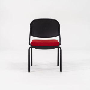 1985 Torsion Stacking Upholstered Side / Dining Chair by Giancarlo Piretti for Krueger International in Red Fabric