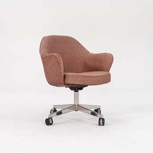 1960s Saarinen Executive Swivel Chair, Model 68S by Eero Saarinen for Knoll in Patterned Fabric