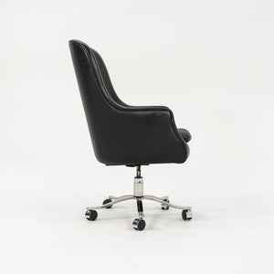 1990s Alpha Bucket Executive Chair by Nicos Zographos for Zographos Designs in Black Leather