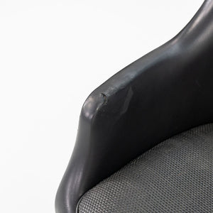 1990s Alpha Bucket Executive Chair by Nicos Zographos for Zographos Designs in Black Leather