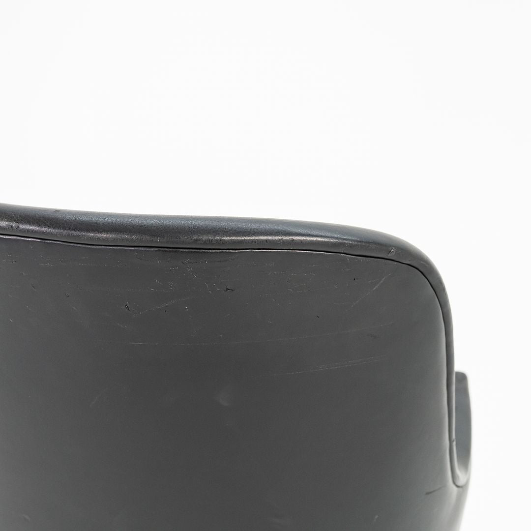 1990s Alpha Bucket Executive Chair by Nicos Zographos for Zographos Designs in Black Leather