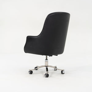 1990s Alpha Bucket Executive Chair by Nicos Zographos for Zographos Designs in Black Leather