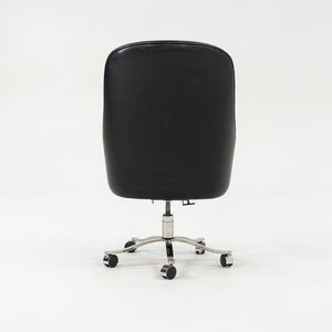 1990s Alpha Bucket Executive Chair by Nicos Zographos for Zographos Designs in Black Leather