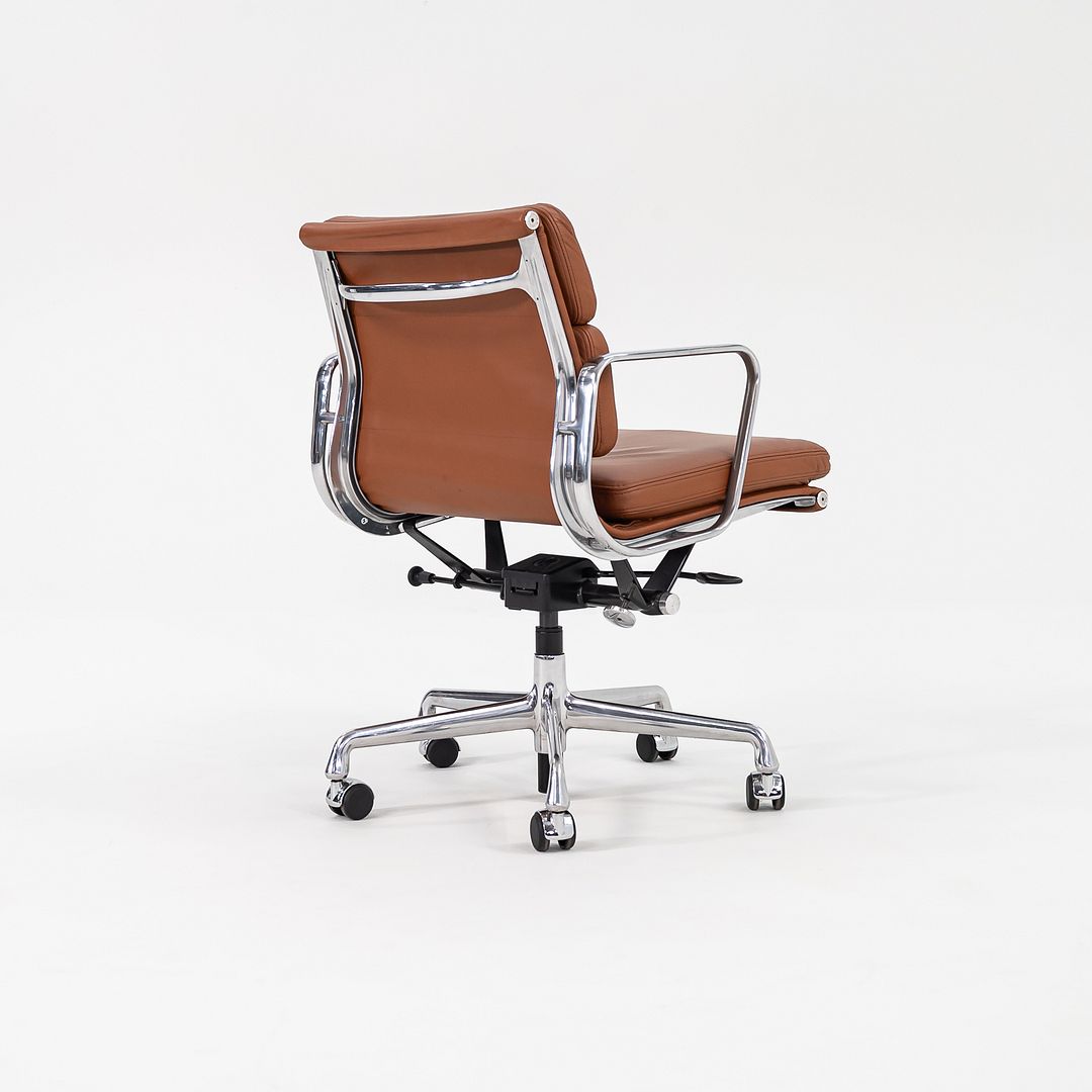 SOLD 2012 Soft Pad Management Chair by Charles and Ray Eames for Herman Miller in Cognac Leather