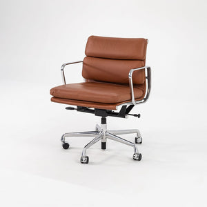 SOLD 2012 Soft Pad Management Chair by Charles and Ray Eames for Herman Miller in Cognac Leather