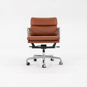 SOLD 2012 Soft Pad Management Chair by Charles and Ray Eames for Herman Miller in Cognac Leather