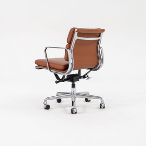 SOLD 2012 Soft Pad Management Chair by Charles and Ray Eames for Herman Miller in Cognac Leather