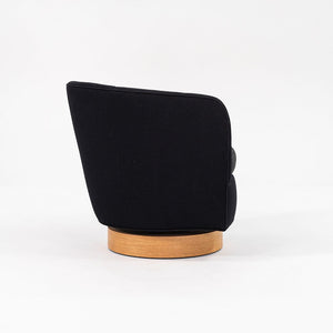 2020 Papa Roxy Swivel Lounge Chair by Milo Baughman for Thayer Coggin in Black Fabric 6x Available