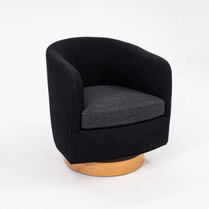 2020 Papa Roxy Swivel Lounge Chair by Milo Baughman for Thayer Coggin in Black Fabric 6x Available