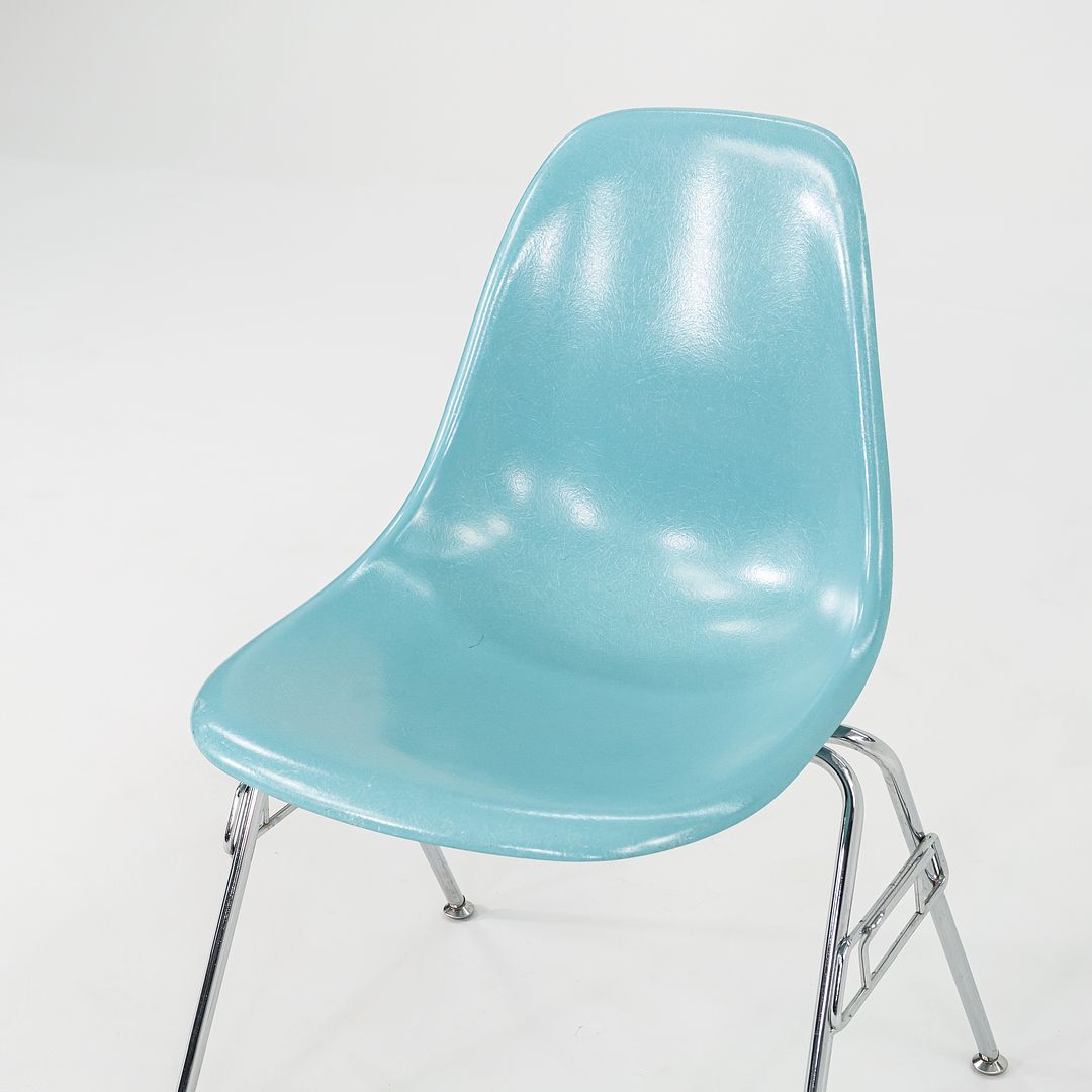 SOLD 2019 Eames Modernica Blue Fiberglass Shell Chair with Stackable H-Base