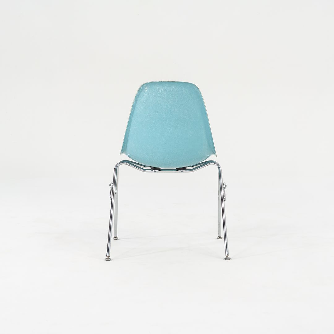 SOLD 2019 Eames Modernica Blue Fiberglass Shell Chair with Stackable H-Base