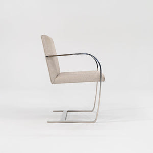 1984 Set of Six Brno Arm Dining Chair, Model 255 by Mies van der Rohe for Knoll in Fabric