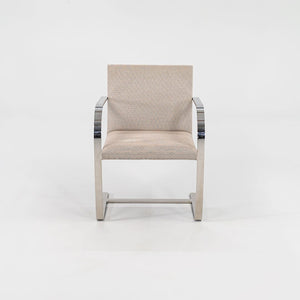 1984 Set of Six Brno Arm Dining Chair, Model 255 by Mies van der Rohe for Knoll in Fabric