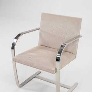 1984 Set of Six Brno Arm Dining Chair, Model 255 by Mies van der Rohe for Knoll in Fabric