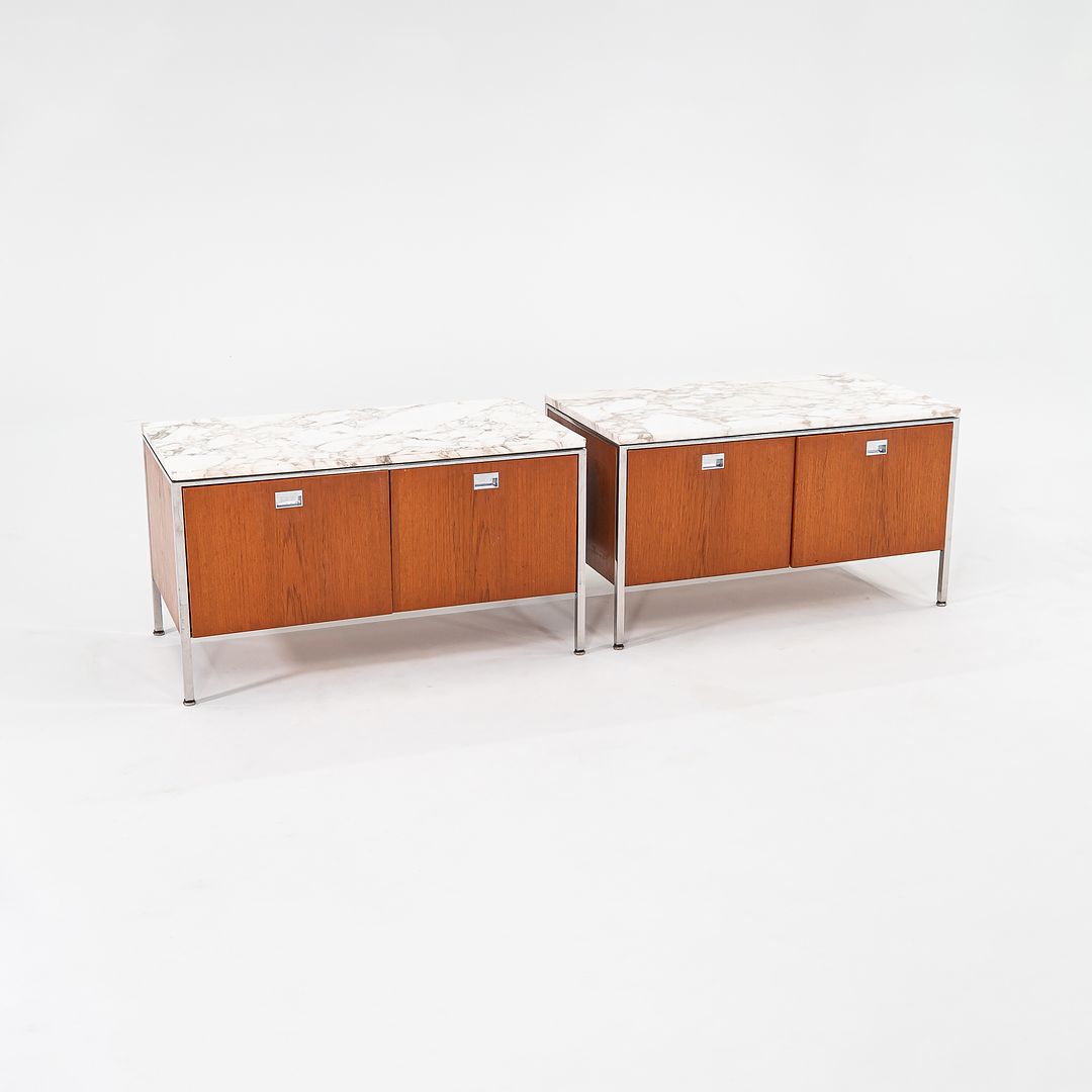 1965 Teak 2-Position Credenza Cabinet by Gordon Bunshaft and Davis Allen for SOM 2x Available