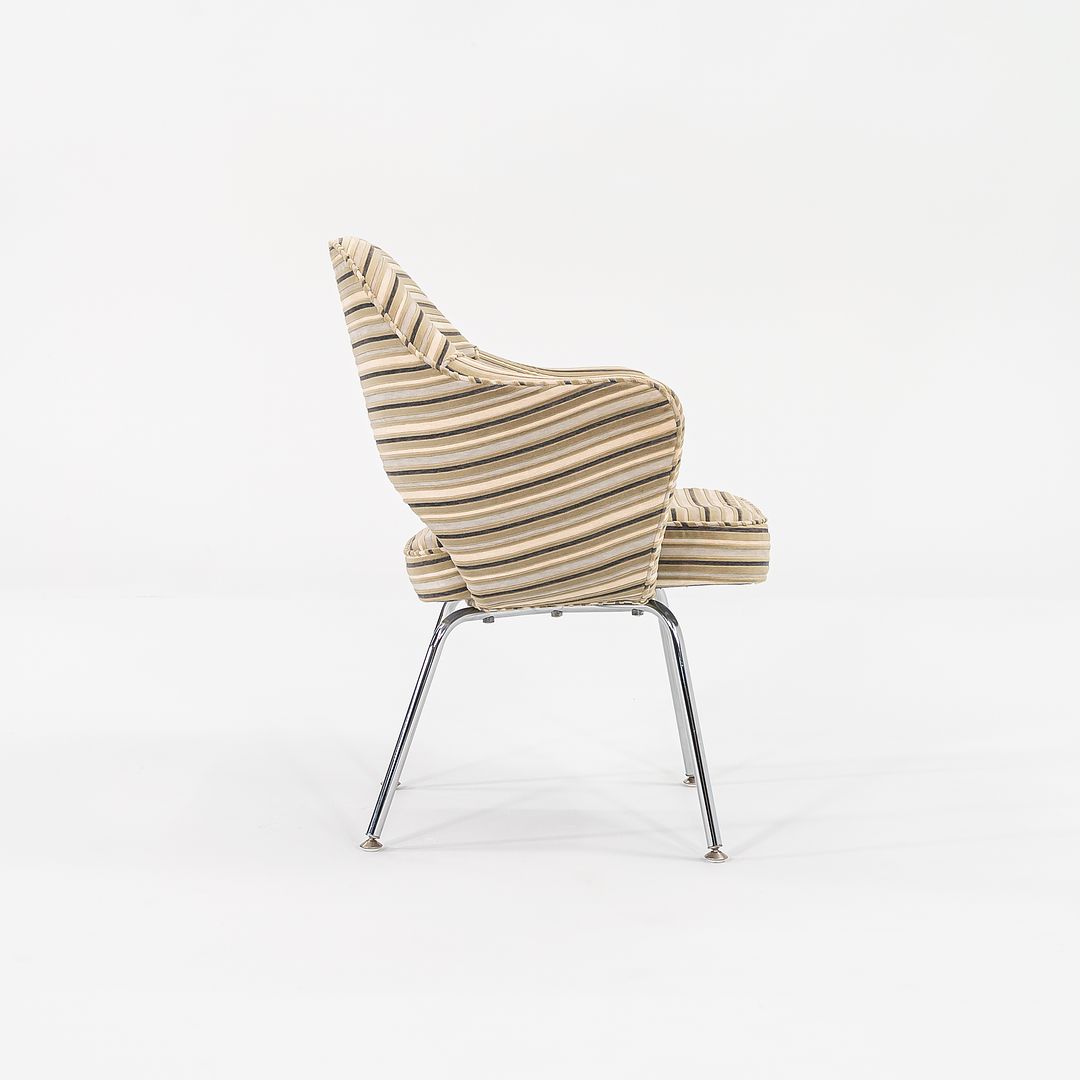 2009 Saarinen Executive Chair, Model 71APC by Eero Saarinen for Knoll in Striped Fabric