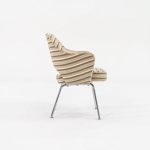 2009 Saarinen Executive Chair, Model 71APC by Eero Saarinen for Knoll in Striped Fabric