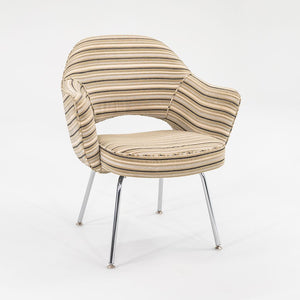 2009 Saarinen Executive Chair, Model 71APC by Eero Saarinen for Knoll in Striped Fabric