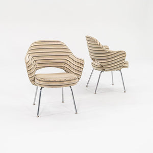 2009 Saarinen Executive Chair, Model 71APC by Eero Saarinen for Knoll in Striped Fabric