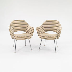 2009 Saarinen Executive Chair, Model 71APC by Eero Saarinen for Knoll in Striped Fabric