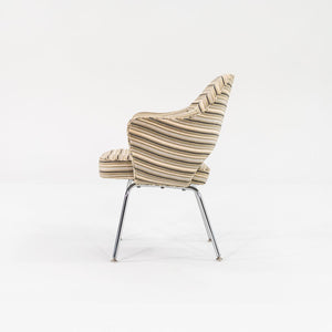 2009 Saarinen Executive Chair, Model 71APC by Eero Saarinen for Knoll in Striped Fabric