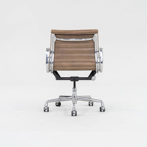 2009 Aluminum Group Management Desk Chair by Charles and Ray Eames for Herman Miller in Dark Tan Special Leather 12+ Available