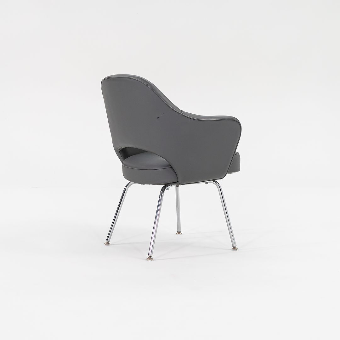 2009 Saarinen Executive Dining Chair, Model 71 APC by Eero Saarinen for Knoll in Grey Vinyl 4x Available