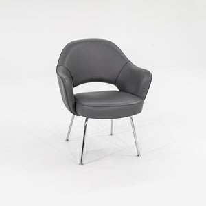 2009 Saarinen Executive Dining Chair, Model 71 APC by Eero Saarinen for Knoll in Grey Vinyl 4x Available