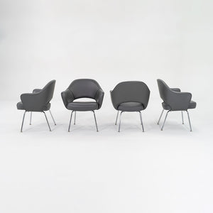 2009 Saarinen Executive Dining Chair, Model 71 APC by Eero Saarinen for Knoll in Grey Vinyl 4x Available