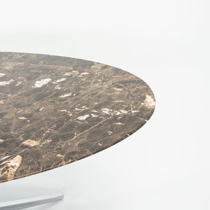 2010 Florence Knoll Dining Table / Desk in Brown Emperador Marble 78 x 48 inch