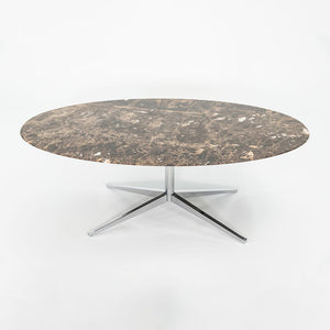 2010 Florence Knoll Dining Table / Desk in Brown Emperador Marble 78 x 48 inch