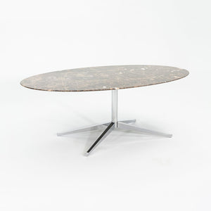 2010 Florence Knoll Dining Table / Desk in Brown Emperador Marble 78 x 48 inch