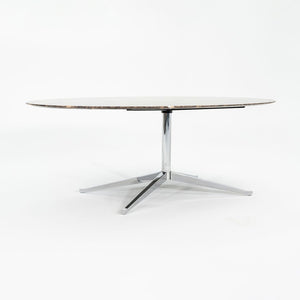 2010 Florence Knoll Dining Table / Desk in Brown Emperador Marble 78 x 48 inch