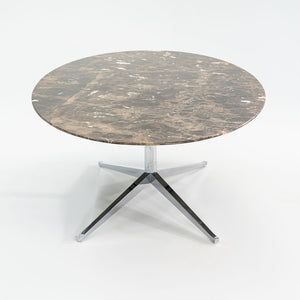 2010 Florence Knoll Dining Table / Desk in Brown Emperador Marble 78 x 48 inch