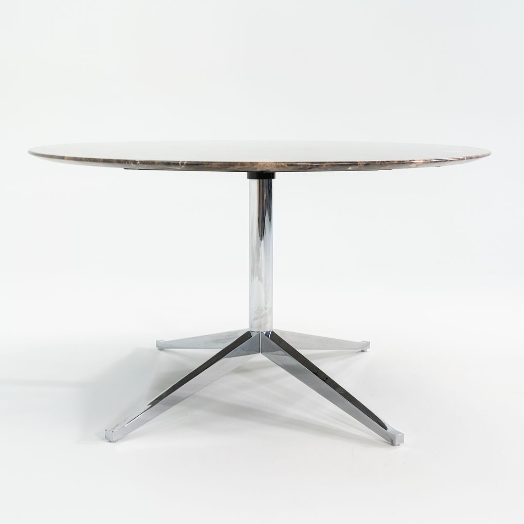 2010 Florence Knoll Dining Table / Desk in Brown Emperador Marble 78 x 48 inch