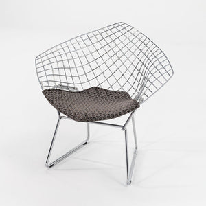 2000s Bertoia Child's Diamond Chair, Model 421LS by Harry Bertoia for Knoll Steel, Padding, Fabric