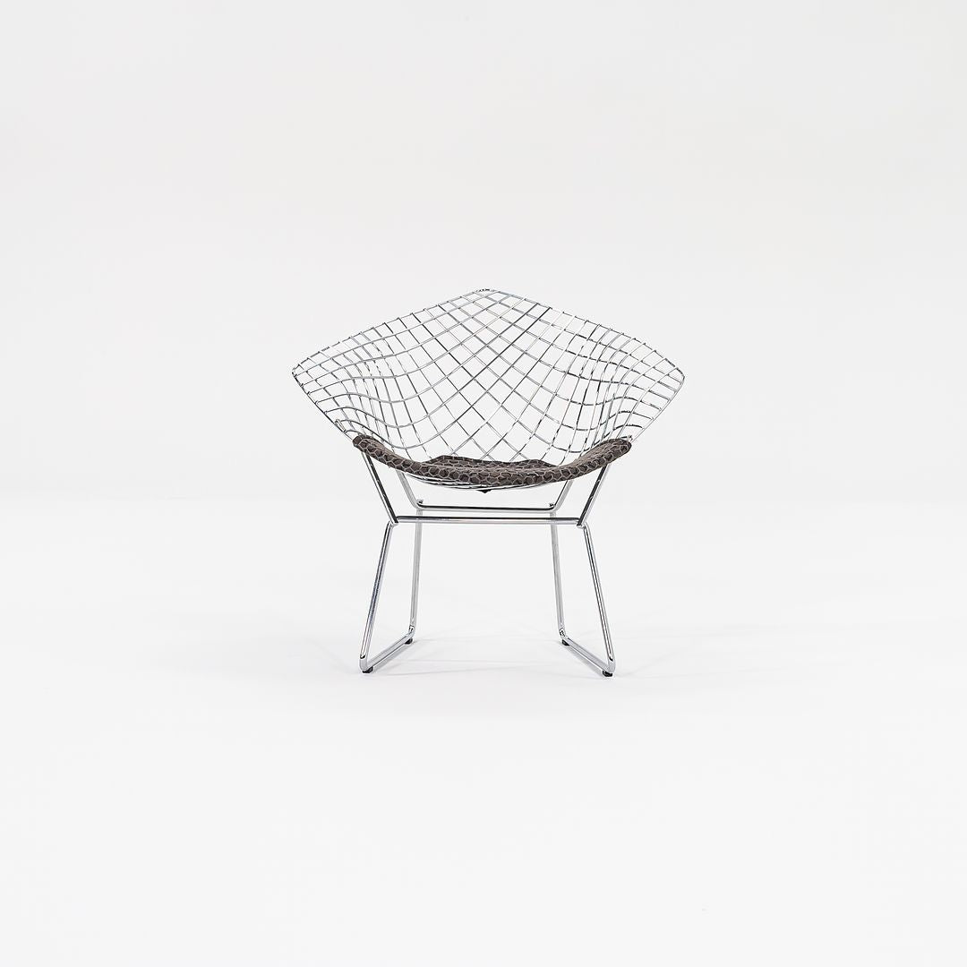 2000s Bertoia Child's Diamond Chair, Model 421LS by Harry Bertoia for Knoll Steel, Padding, Fabric