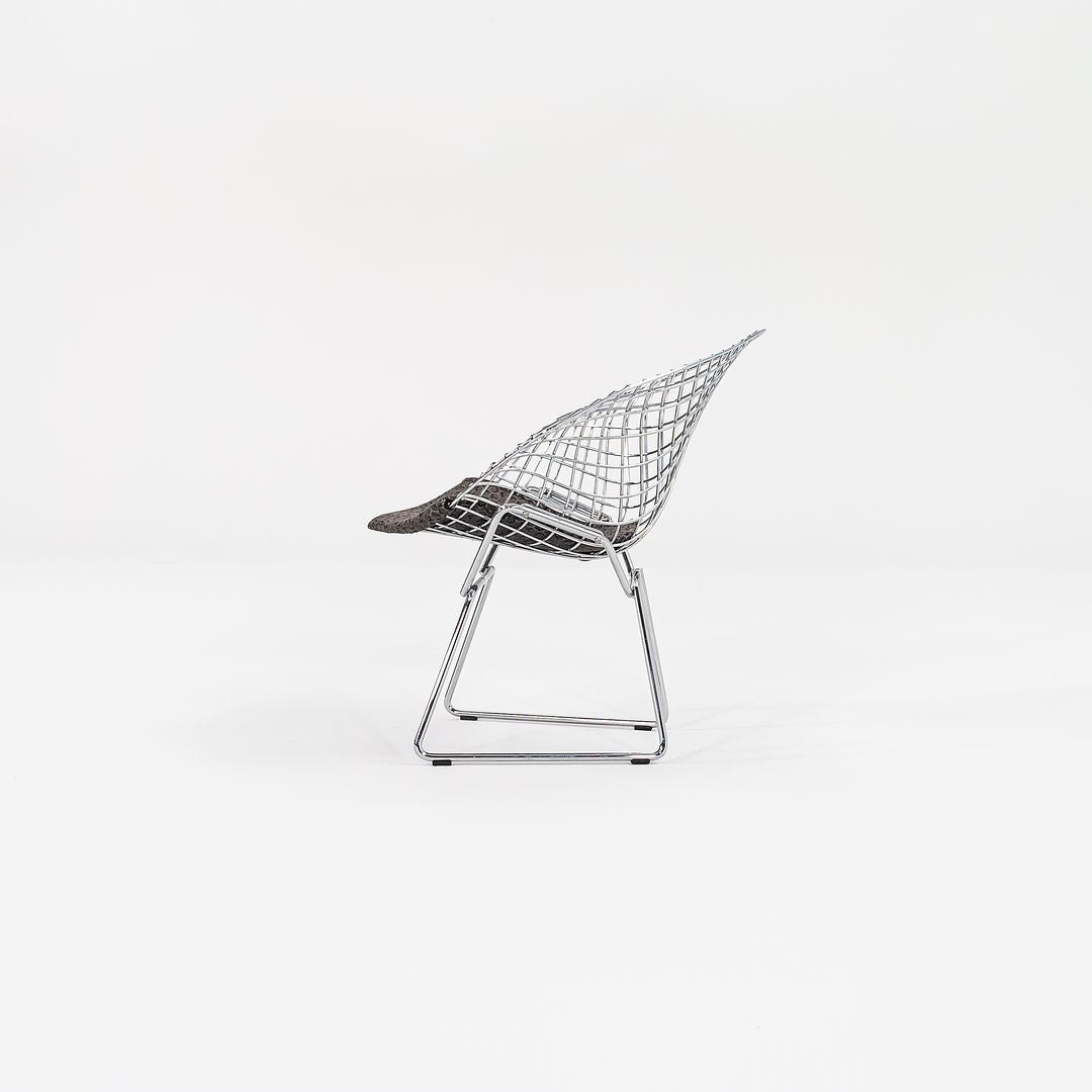 2000s Bertoia Child's Diamond Chair, Model 421LS by Harry Bertoia for Knoll Steel, Padding, Fabric